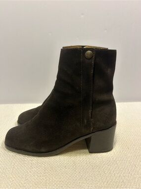 Vintage J.crew Dark Brown Suede Ankle  Boots